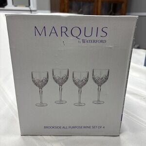 Marquis By Waterford Brookside Goblets, 4 Count Clear Wine Cups